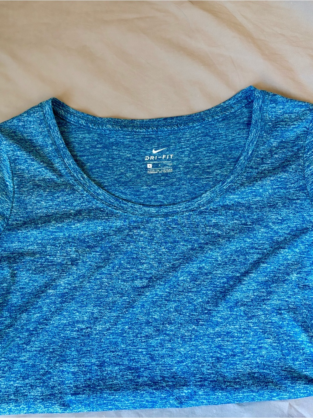 Nike Dri-FIT Heathered Blue Short Sleeve Performance Tee